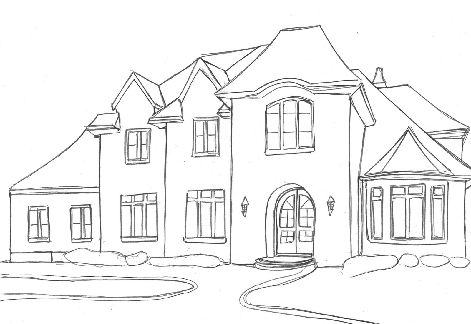 Baby's house coloring page