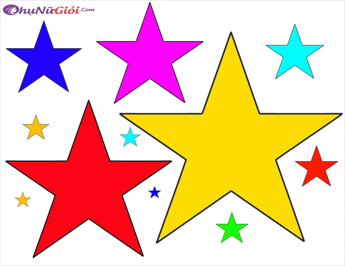 35 Tranh tô màu ngôi sao đơn giản ngộ nghĩnh cho bé tập tô