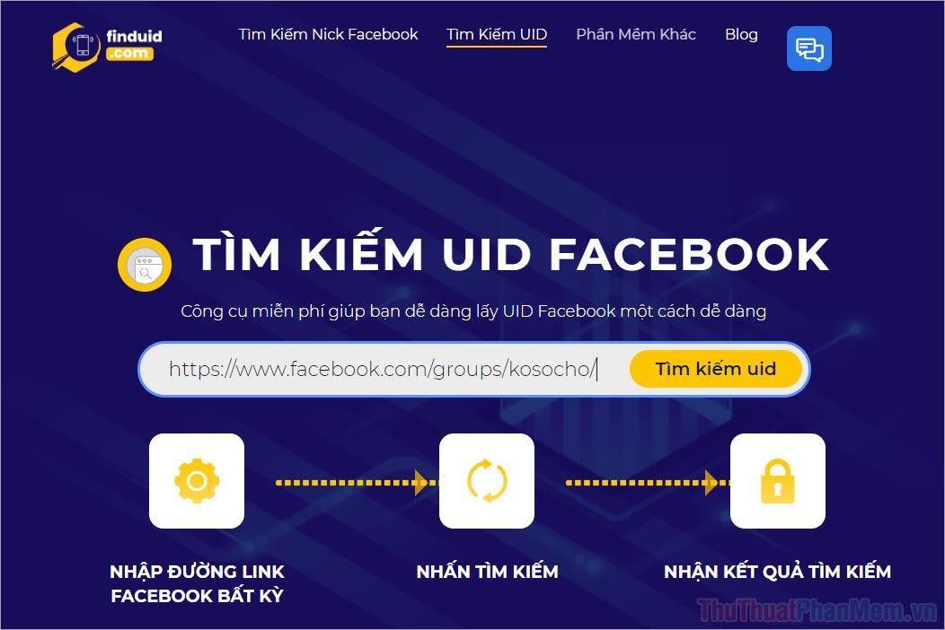 Chọn Tìm kiếm UID