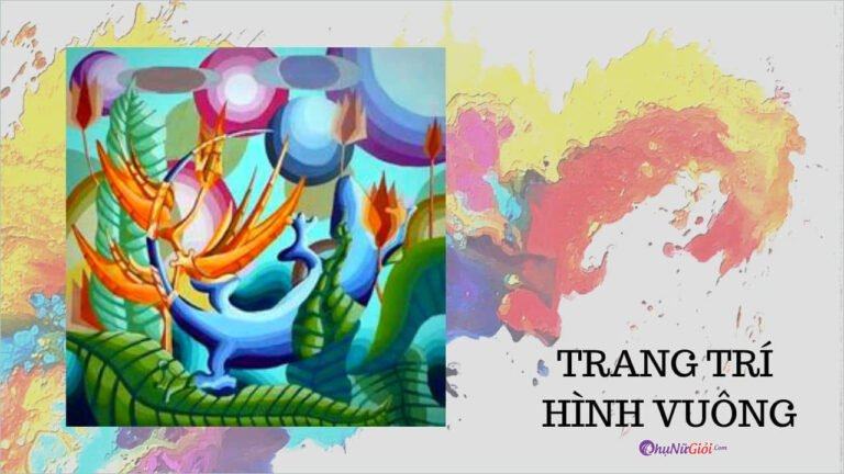 Vẽ tranh trang trí hình vuông đơn giản, 3D đẹp nhất