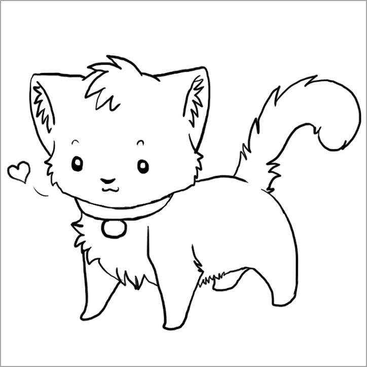 vẽ mèo dễ thương